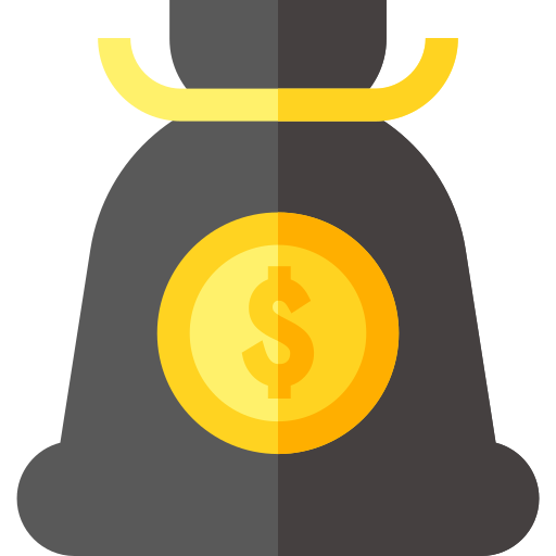Money bag Basic Straight Flat icon