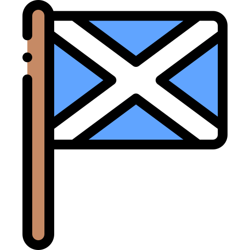 escocia Detailed Rounded Lineal color icono