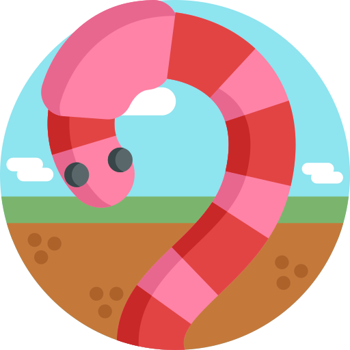 Worm Detailed Flat Circular Flat icon