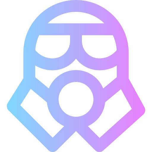 Gas mask Super Basic Rounded Gradient icon