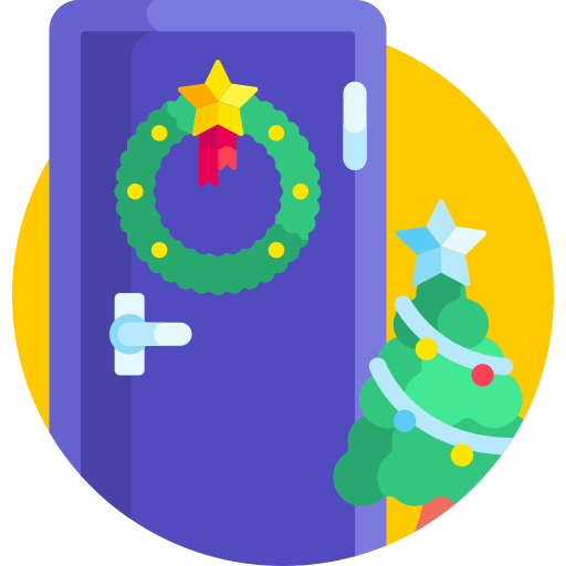 Christmas wreath Detailed Flat Circular Flat icon