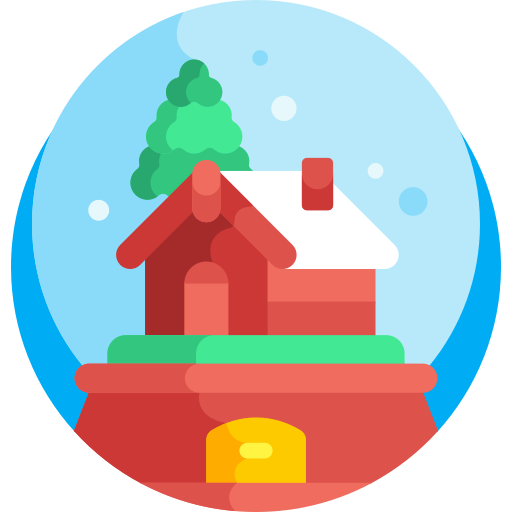 Śnieżna kula Detailed Flat Circular Flat ikona