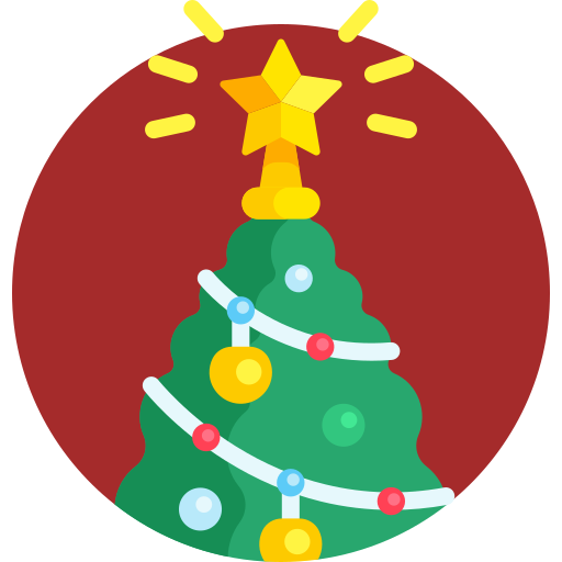 drzewko świąteczne Detailed Flat Circular Flat ikona