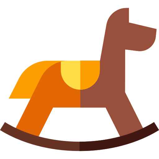 koń na biegunach Basic Straight Flat ikona