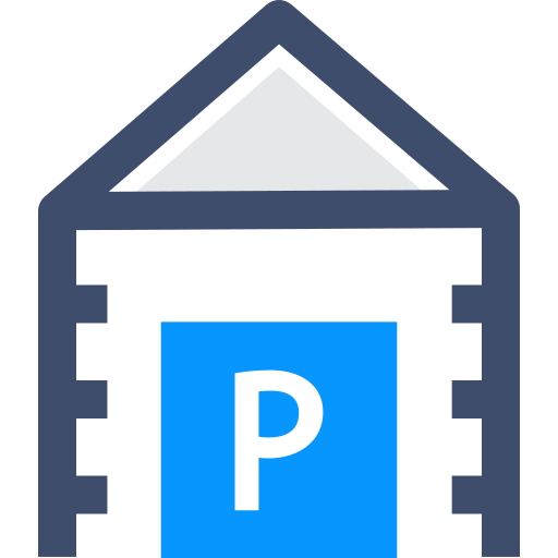 aparcamiento de coches SBTS2018 Blue icono