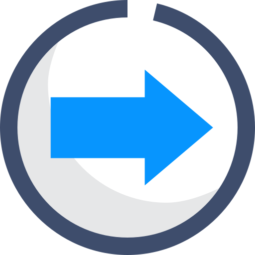 右矢印 SBTS2018 Blue icon