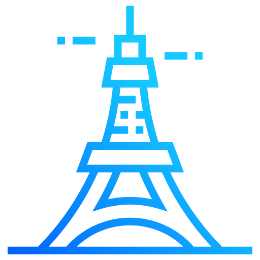 wieża eiffla Generic Gradient ikona