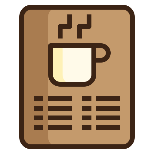 Coffee menu Generic Outline Color icon