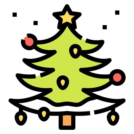 クリスマスツリー Linector Lineal Color icon