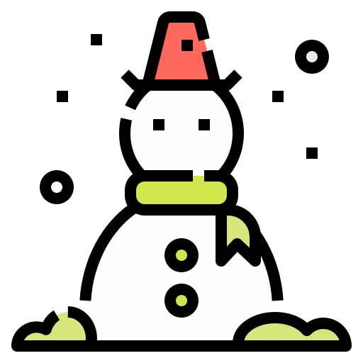 sneeuwman Linector Lineal Color icoon