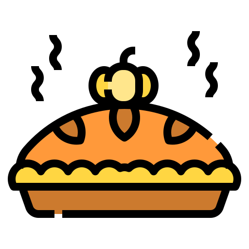 pastel de calabaza Linector Lineal Color icono