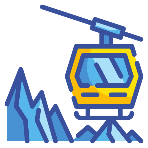 Cable car Wanicon Lineal Color icon