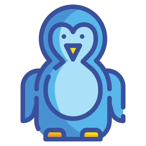 pinguino Wanicon Lineal Color icona