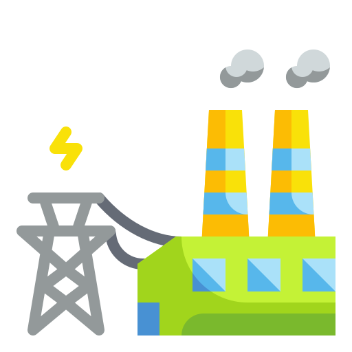 Power plant Wanicon Flat icon
