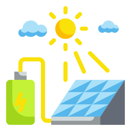太陽電池 Wanicon Flat icon