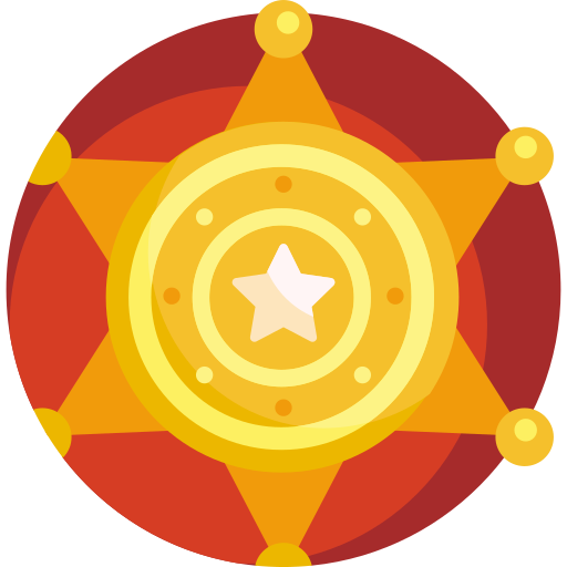 Sheriff badge Detailed Flat Circular Flat icon