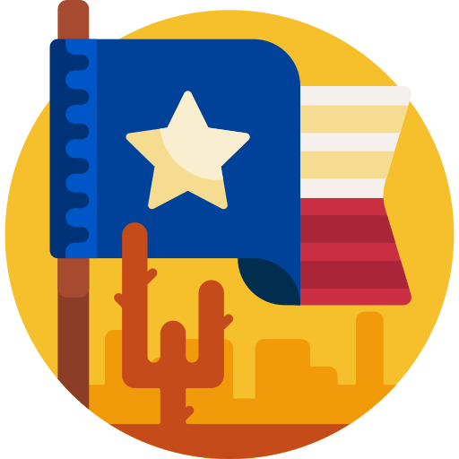 texas Detailed Flat Circular Flat icono