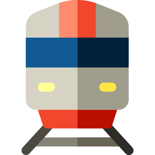pociąg Basic Rounded Flat ikona