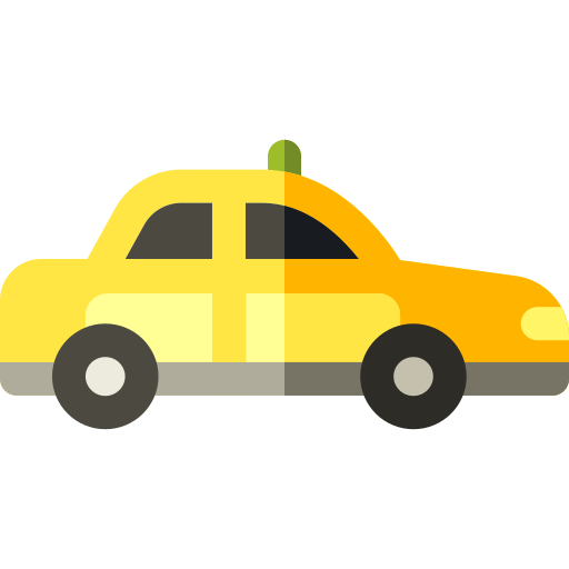 taxi Basic Rounded Flat icona