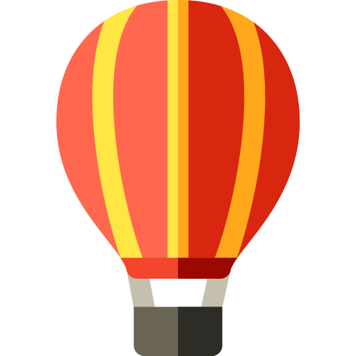 balão de ar quente Basic Rounded Flat Ícone