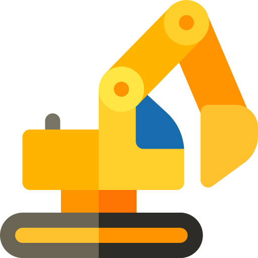 excavateur Basic Rounded Flat Icône