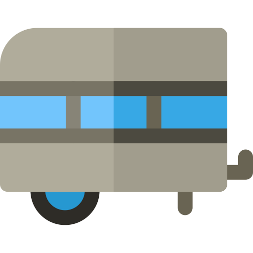 trailer Basic Rounded Flat icona