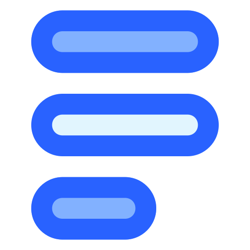 alineación izquierda Generic Blue icono