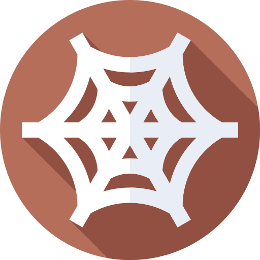 クモの巣 Flat Circular Flat icon