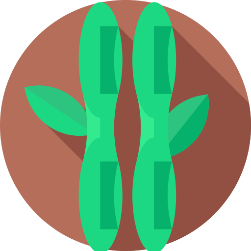 bambú Flat Circular Flat icono