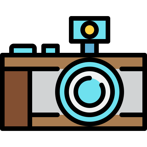 flash de la cámara Generic Outline Color icono
