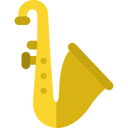 saxophone Basic Rounded Flat Icône