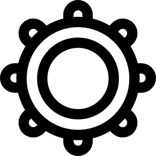 pandereta Basic Rounded Lineal icono
