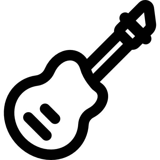 guitarra elétrica Basic Rounded Lineal Ícone