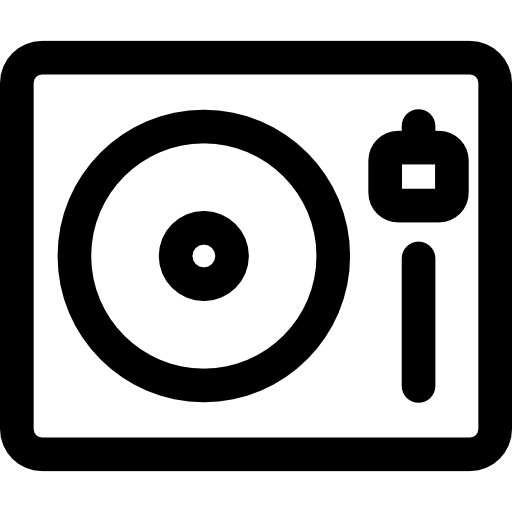 Turntable Basic Rounded Lineal icon