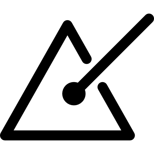 Треугольник Basic Rounded Lineal иконка