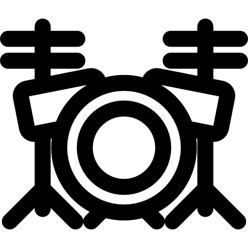 Drum set Basic Rounded Lineal icon