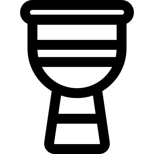 djembe Basic Rounded Lineal icono