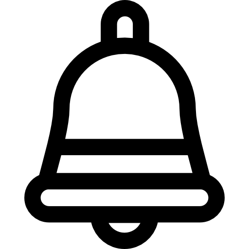 campana Basic Rounded Lineal icona