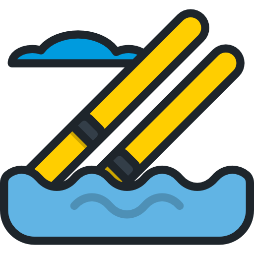 Water skiing Special Lineal color icon
