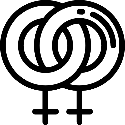 레즈비언 Detailed Rounded Lineal icon