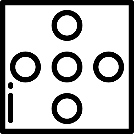 kostka do gry Detailed Rounded Lineal ikona