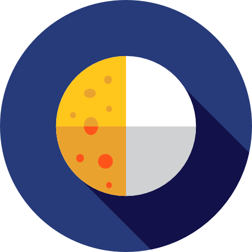 fazy księżyca Flat Circular Flat ikona