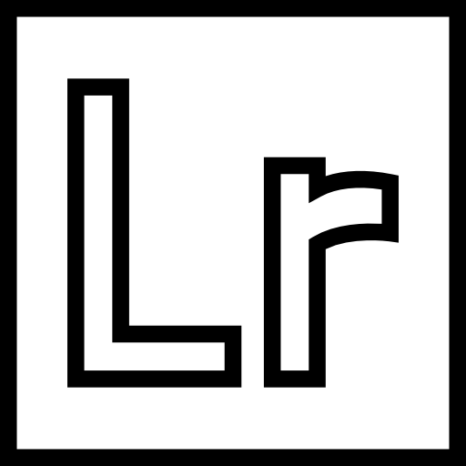 adobe lightroom Detailed Straight Lineal ikona