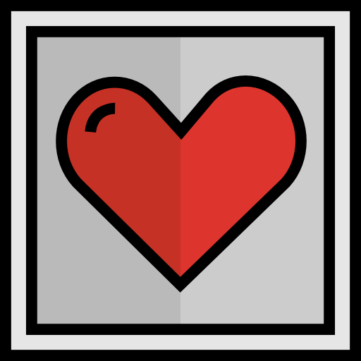 corazón Detailed Straight Lineal color icono