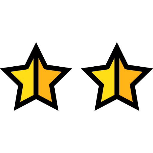 gwiazda Detailed Straight Lineal color ikona