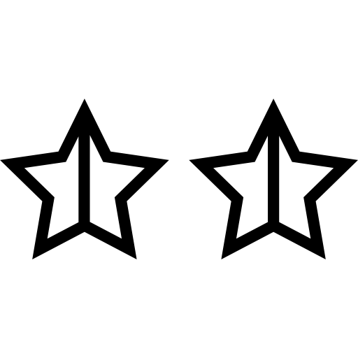 gwiazda Detailed Straight Lineal ikona