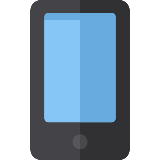 téléphone intelligent Basic Rounded Flat Icône