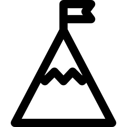 montaña Basic Rounded Lineal icono
