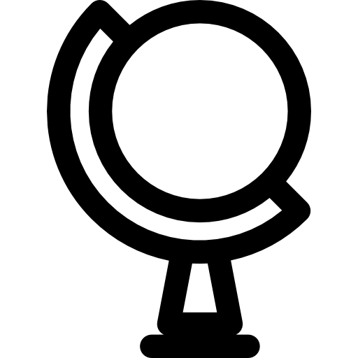 지구 지구 Basic Rounded Lineal icon