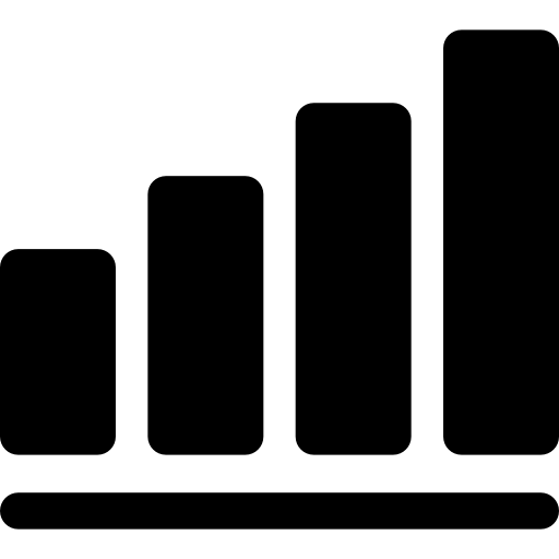 gráfico de barras Basic Rounded Filled Ícone